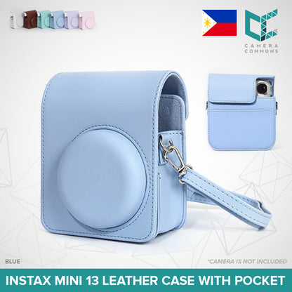 Leather Case Bag Cover Plain Colors for Fujifilm Instax Mini 11 / Mini 12 / Mini 13 Instant Film Camera PU Leather Flannel
