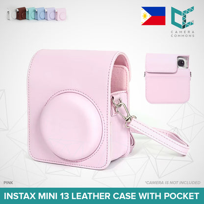 Leather Case Bag Cover Plain Colors for Fujifilm Instax Mini 11 / Mini 12 / Mini 13 Instant Film Camera PU Leather Flannel