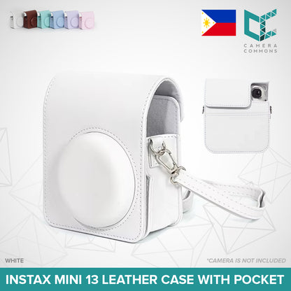Leather Case Bag Cover Plain Colors for Fujifilm Instax Mini 11 / Mini 12 / Mini 13 Instant Film Camera PU Leather Flannel