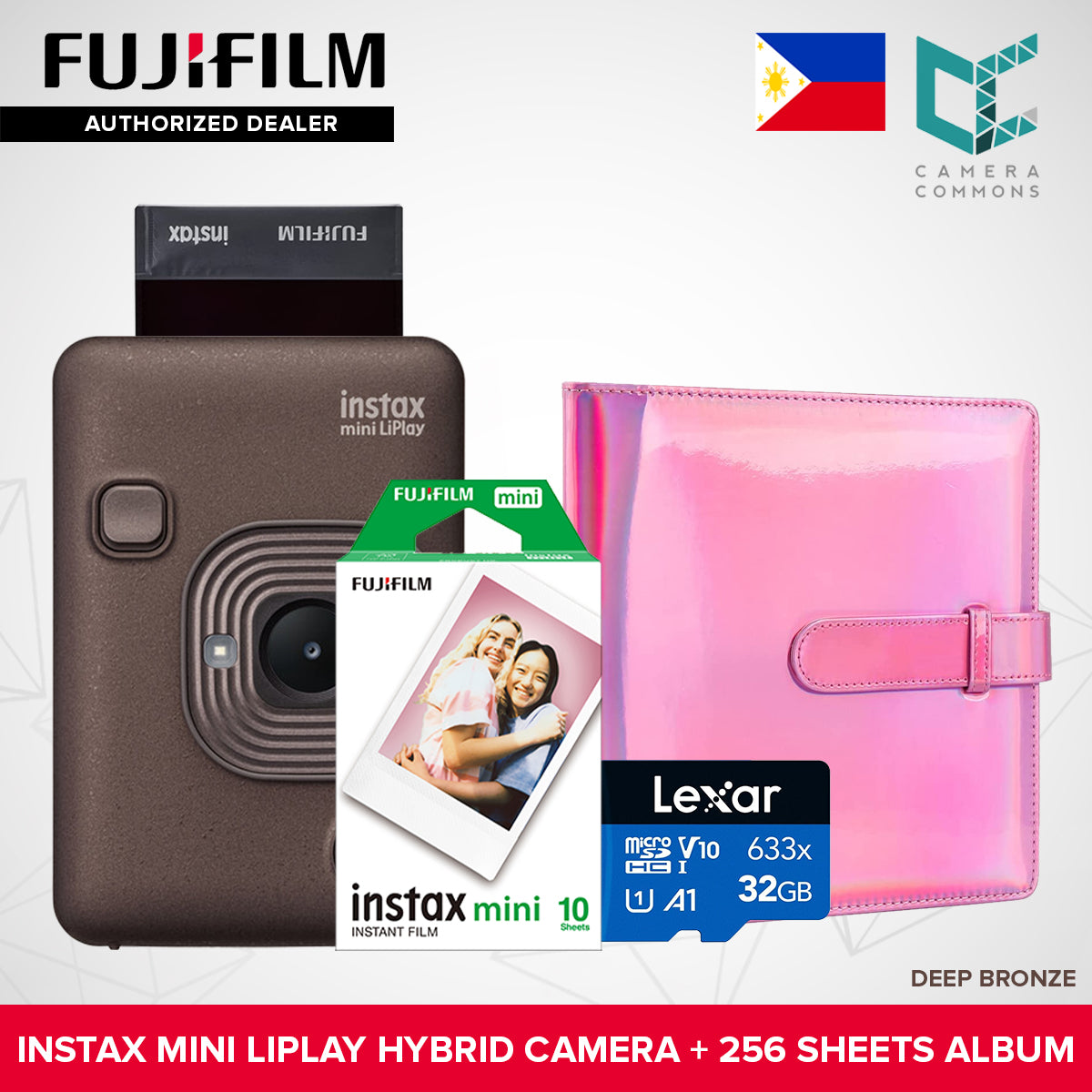 FUJIFILM Instax Mini Liplay Hybrid Instant Camera and Smartphone Printer Bluetooth
