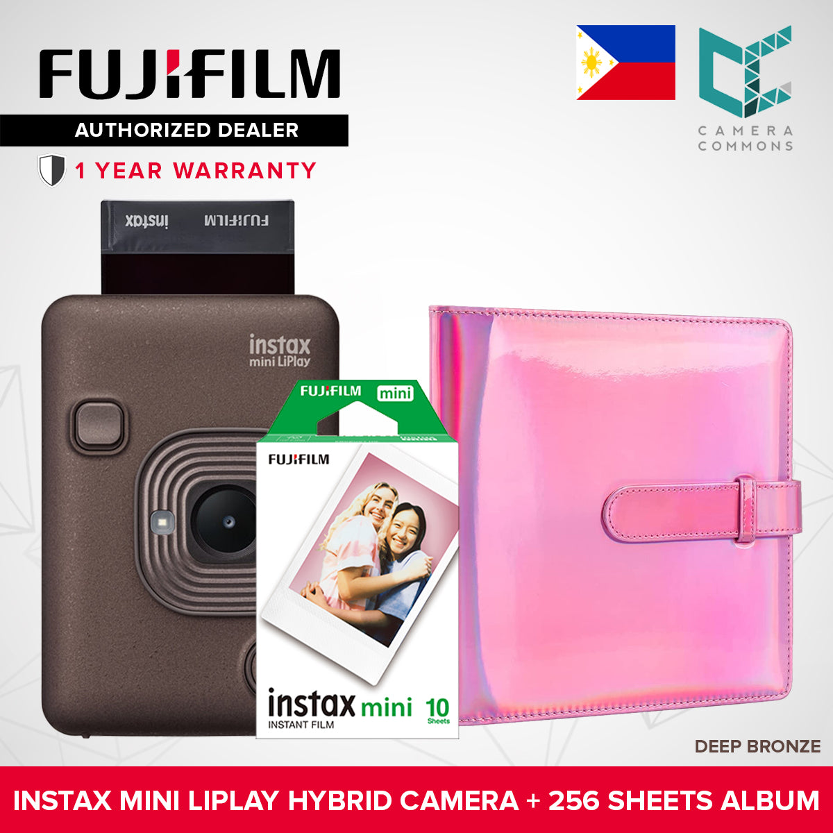 FUJIFILM Instax Mini Liplay Hybrid Instant Camera and Smartphone Printer Bluetooth