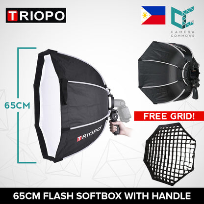 Triopo 65cm Softbox with Handle Octagon Portable Umbrella for Studio Video Photography