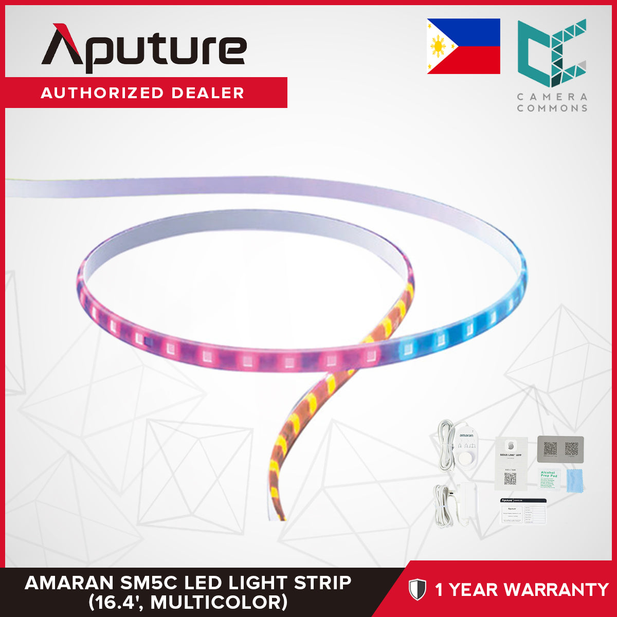CLEARANCE Aputure Amaran SM5c Smart LED Light Strip 16.4' Multicolor Lighting 3200K-6500K