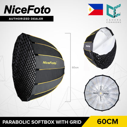 NICEFOTO Lantern Parabolic 60cm / 70cm / 90cm / 120cm Studio Equipment Lighting Modifier Accessories