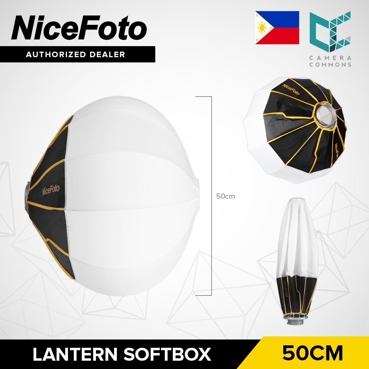 NiceFoto Lantern Softbox Bowens Mount Lighting Studio Equipment Quick Setup (LSB 50/65/80)