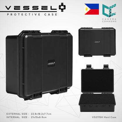 Vessel PICO VS1509 VS1509H VS1509T Portable Military Style Waterproof Small Hard Case for Smart Phone, Electronics, Console, Radio, Camera Batteries