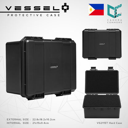 Vessel PICO VS1509 VS1509H VS1509T Portable Military Style Waterproof Small Hard Case for Smart Phone, Electronics, Console, Radio, Camera Batteries