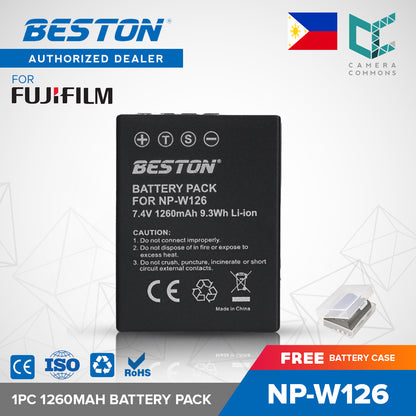 Beston 1PC NP-W126 7.4V 1260mAh 9.3Wh Li-ion Camera Battery for Fujifilm NPW126