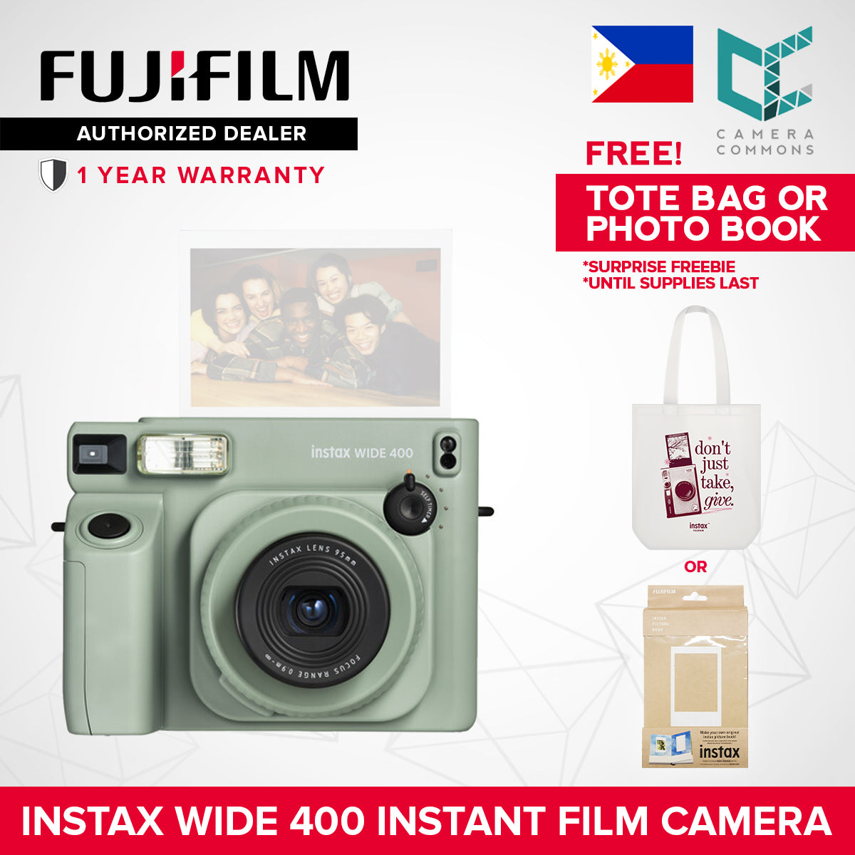 FUJIFILM Instax Wide 400 300 Instant Film Camera