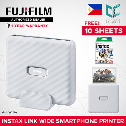 FUJIFILM Instax Link Wide Smartphone Printer  Wide Format Printer with QR Print Mode