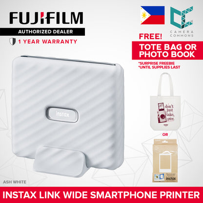 FUJIFILM Instax Link Wide Smartphone Printer  Wide Format Printer with QR Print Mode