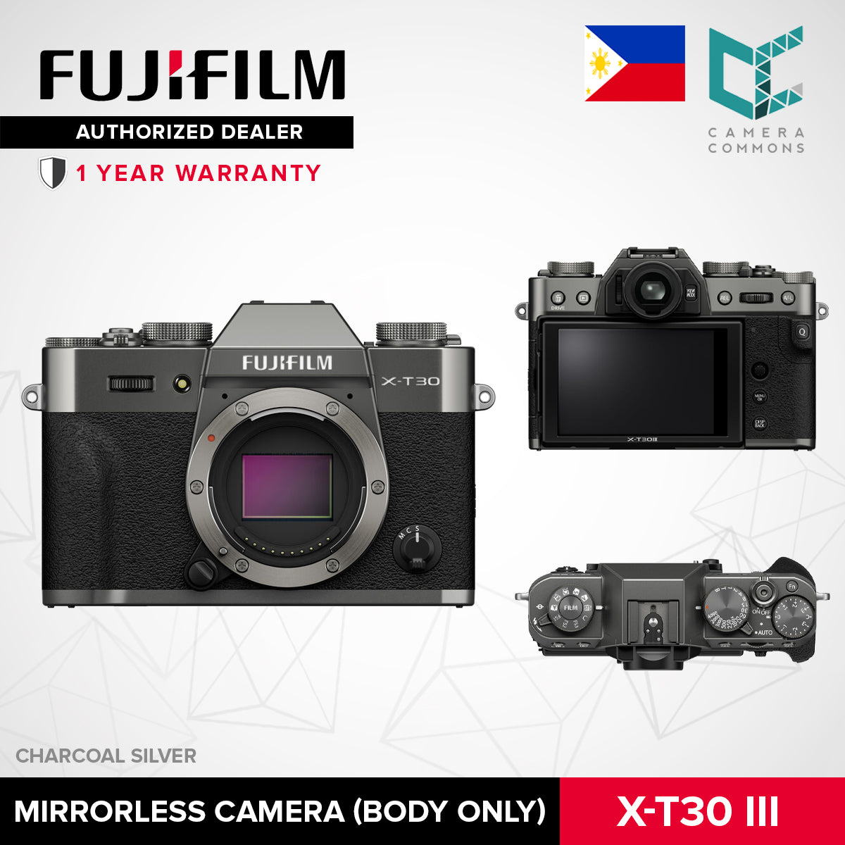FUJIFILM X-T30 III Mirrorless Camera with XC 13-33mm f/3.5-6.3 OIS Kit Lens XT30III