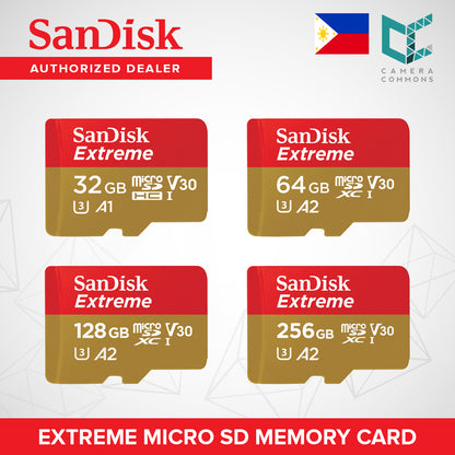 SanDisk Extreme Micro SDHC SDXC Memory Card microSDHC V30 UHS-1 U3 A1 A2 100MB/s 32GB 64GB 128GB 256GB