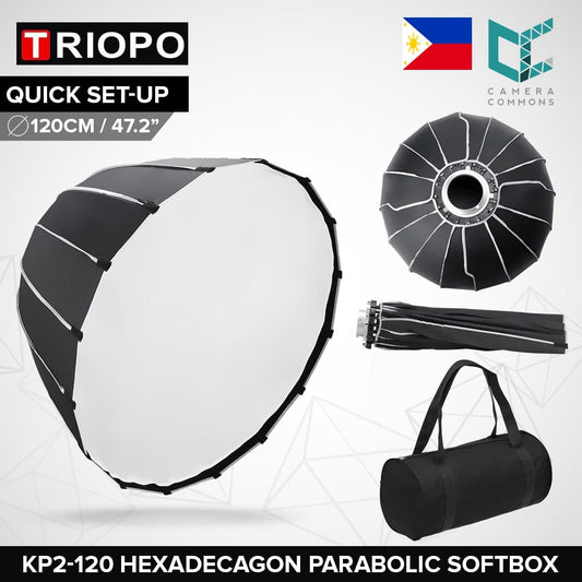 Triopo KP2-120 Hexadecagon Parabolic Softbox Bowens Mount 120cm 47.2inches for Studio Photography