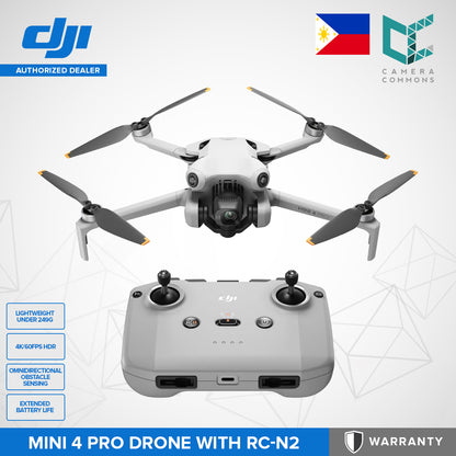DJI Mini 4 Pro Drone with RC-N2 Remote Controller Folding Mini-Drone 4K HDR Video Camera 34 Minutes Flight Time
