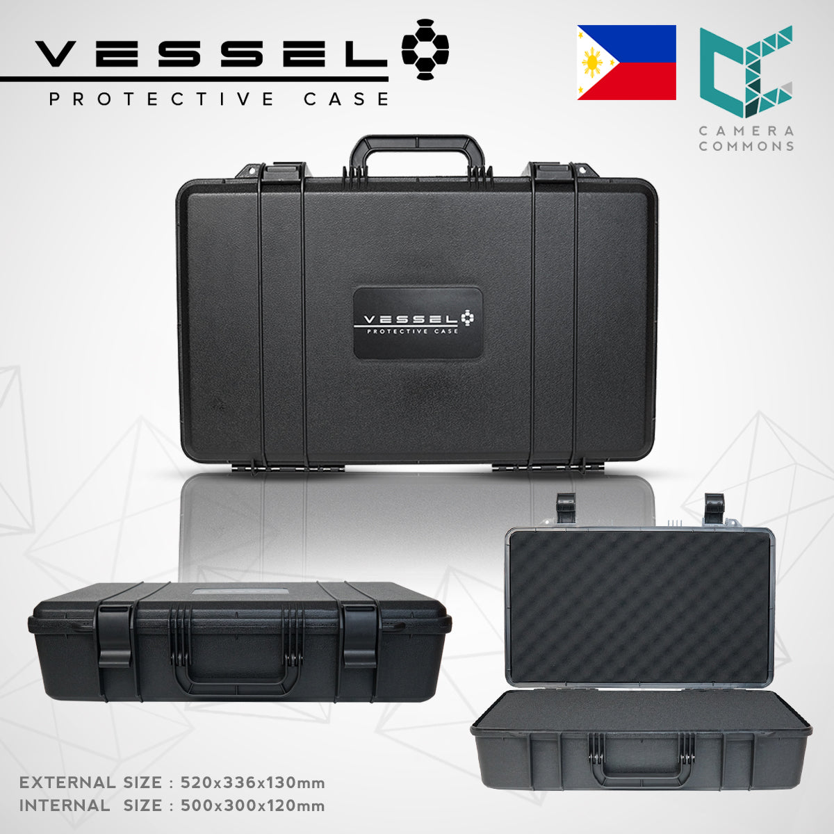 VESSEL VS5030 Portable Hard Case for Photography Equipment Tactical Instruments Tool Box and other devices