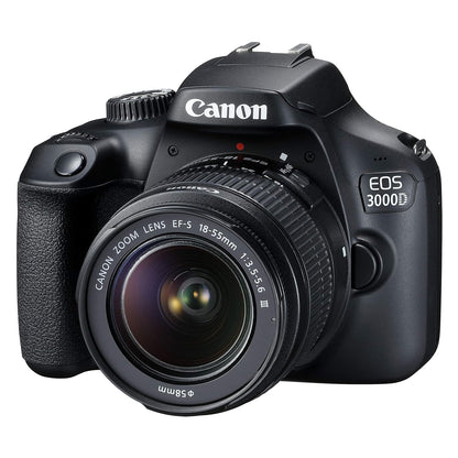 Canon EOS 3000D 18MP Digital SLR Camera (Black) with 18-55mm III Zoom Lens DSLR