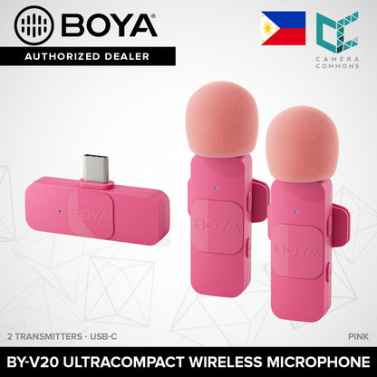 BOYA Ultracompact 2 Person Wireless Microphone System for Smartphone BY-V1 BY-V2 BY-V10 BY-V20