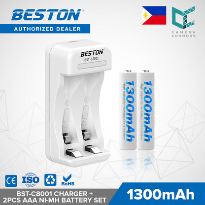 Beston SET C8001 Charger + AA AAA Nimh Battery 1200mah 1300mah 3000mah