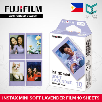 FUJIFILM Instax Mini Instant Film Multi-Color Pastel Gradient Macaron Black Contact Sheet Lavender Blue Pink Photo Slide 10 Sheets