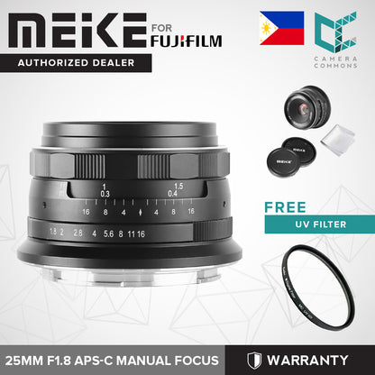 MEIKE 25mm f/1.8 Wide Angle Manual Lens for Fujifilm Mirrorless Camera X Mount