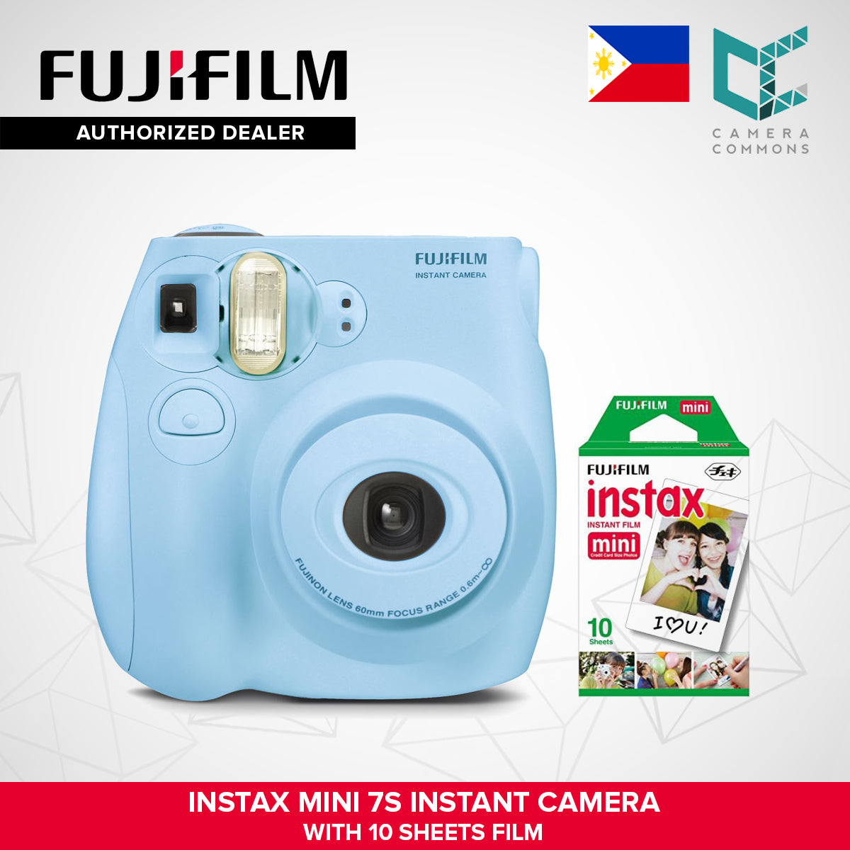 FUJIFILM Instax Mini 7S Instant Camera w/ 10 Sheets Film