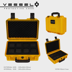 VESSEL Watch Case Organizer Storage Hard Cases with Foam for Watches