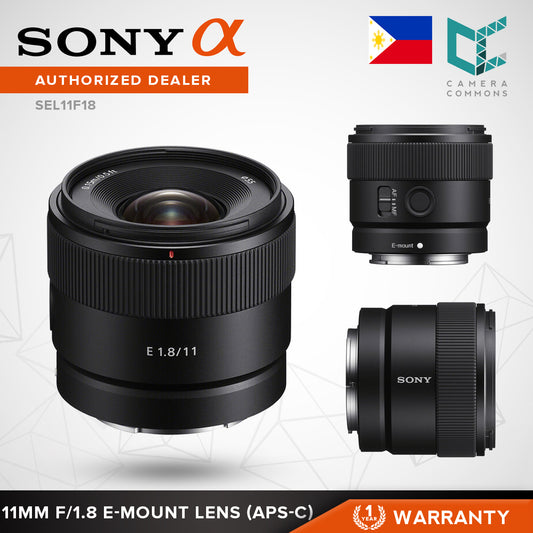Sony E 11mm f/1.8 Lens E-Mount APS-C Mirrorless Wide-Angle Vlog Lightweight Portable SEL11F18