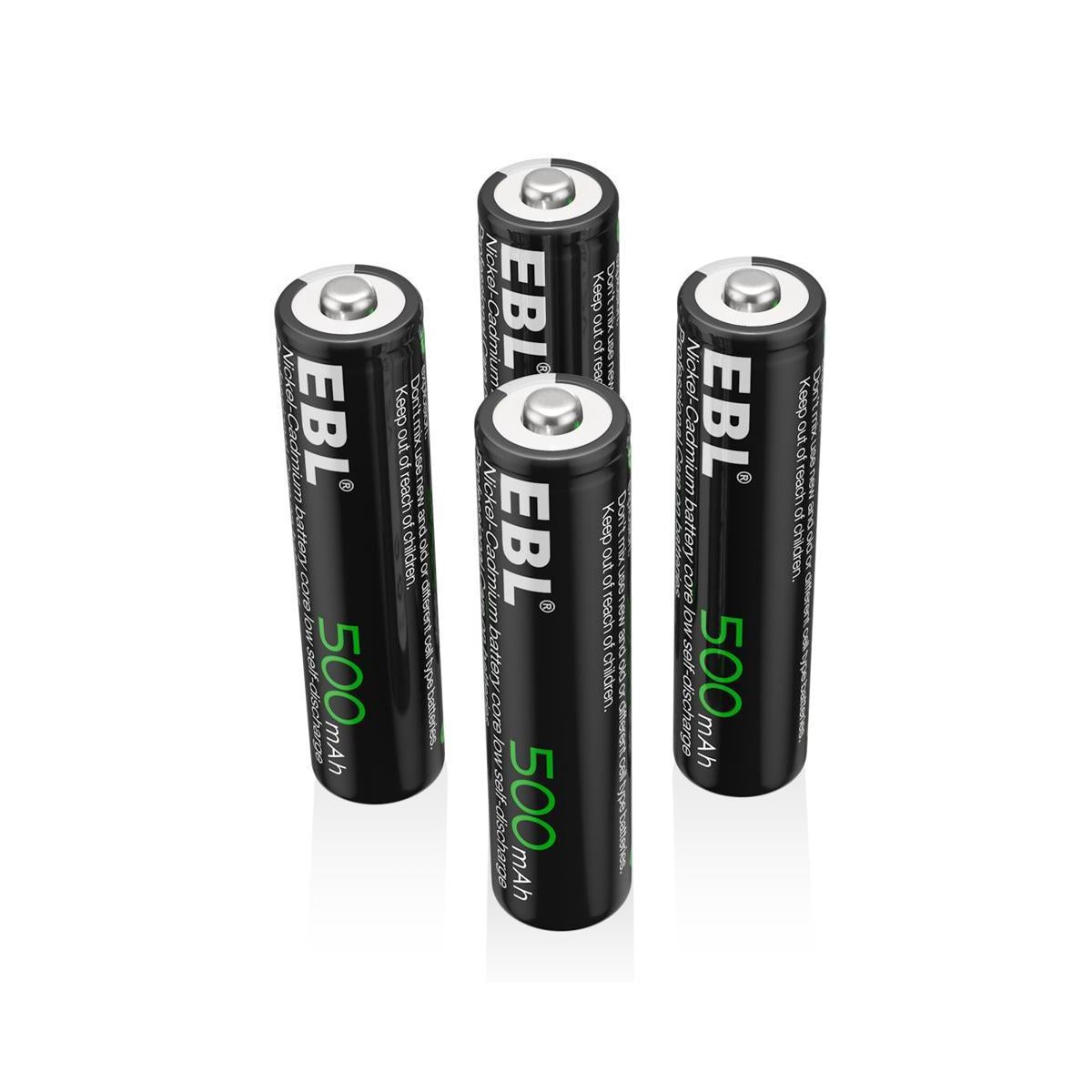 EBL 4 Pack 1.2V AAA Size 500mAh Rechargeable battery - Ni-CD NiCD Camera Commons PH
