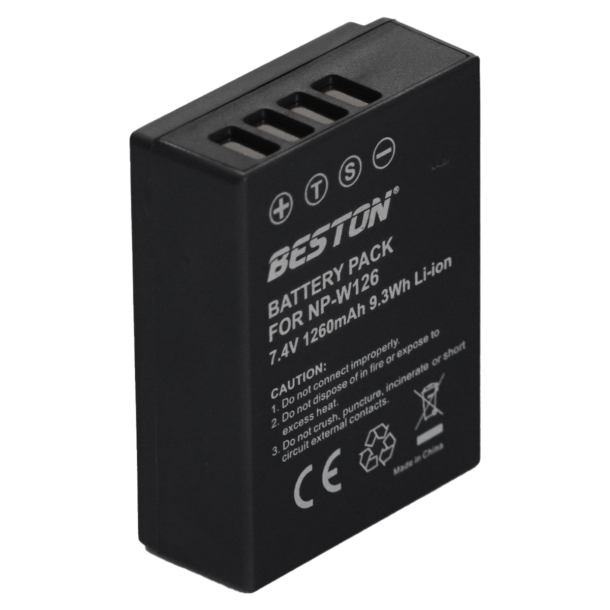 Beston 2PCS NP-W126 7.4V 1260mAh 9.3Wh Li-ion Camera Battery for Fujifilm NPW126