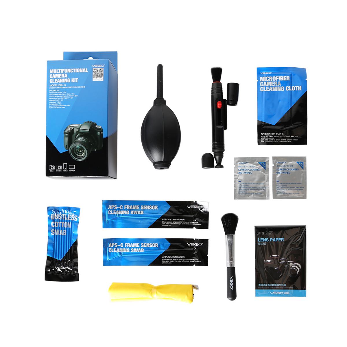 VSGO DKL-6 Camera Cleaning Kit Essential Package for DSLR Sensitive Electronics APS-C Sensor DKL6