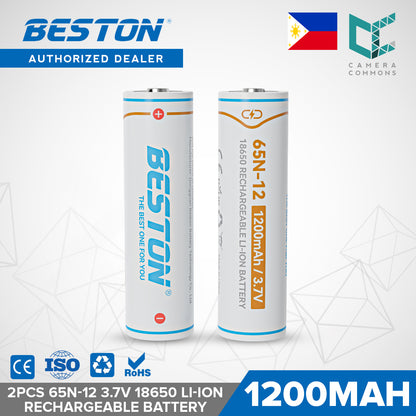 Beston 18650 Rechargeable Lithium Li-ion Battery 65N-12 65N-15 65N-18 1200mah 1500mah 1800mah Flashlight