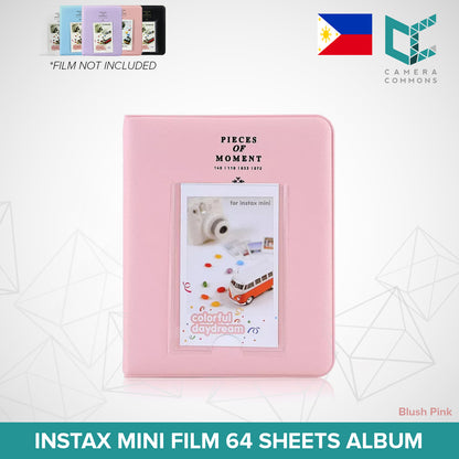 Photo Album Pieces of Moment/Memories 64 Pockets Slots Plain Color for Fujifilm Instax Mini Film