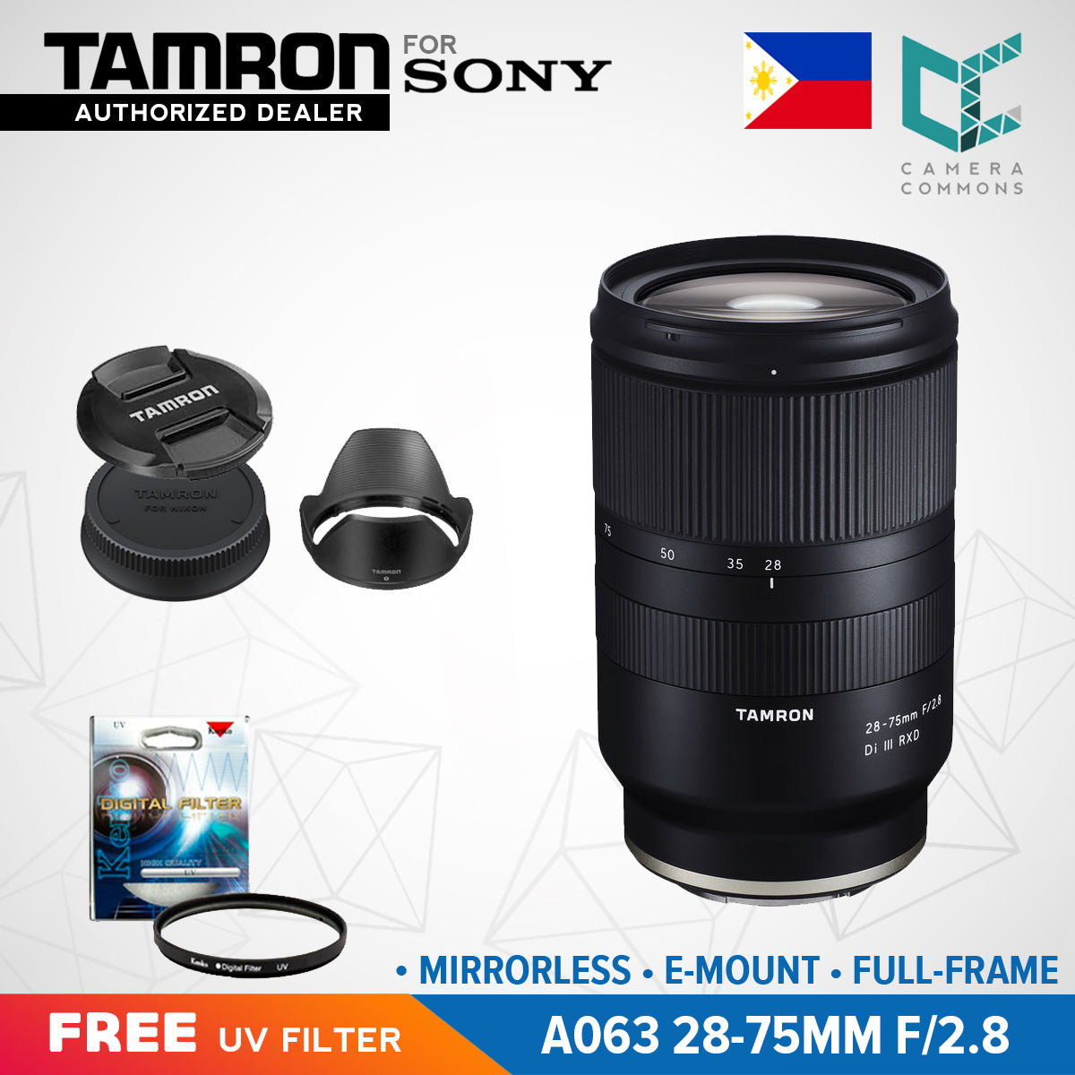 Tamron A063 28-75mm F/2.8 Di III VXD G2 for Sony E-Mount Full Frame (Version 2 Updated)