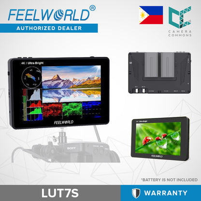 FEELWORLD LUT7 LUT7S 7" 3D LUT 4K HDMI Monitor 7 inches for Cameras Studio Videography