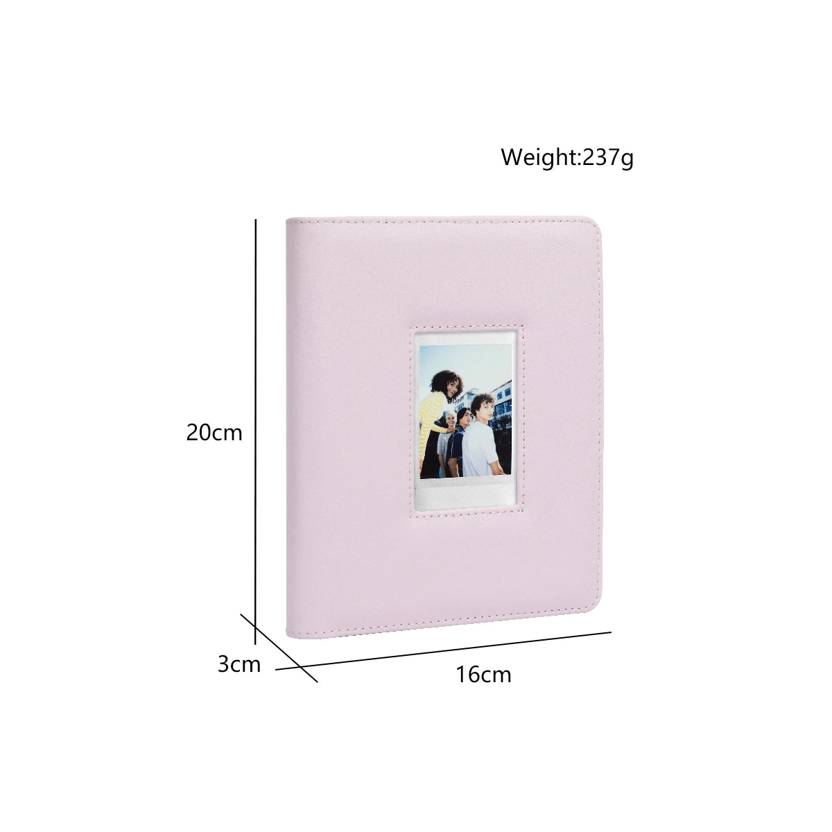 CLEARANCE Caiul 288 Sheets Mini Photo Album Hollow Iridescent Silver Pink