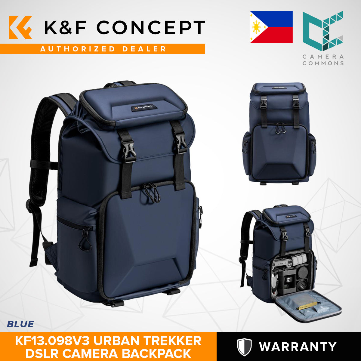 K&F CONCEPT Waterproof Camera Backpack Photography Storage Bag with Divider - KF13.098 URBAN TREKKER
