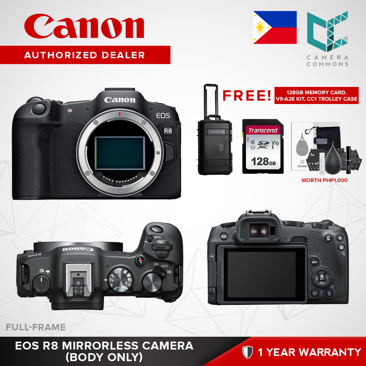 Canon EOS R8 Mirrorless Camera Full-Frame CMOS Sensor with RF 24-50mm f/4.5-6.3 IS STM Lens