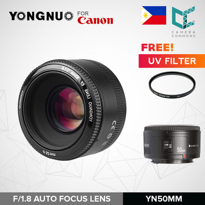 Yongnuo YN50mm f/1.8 Standard Prime Lens with Auto Focus for Canon EF Mount DSLR Camera 50mm