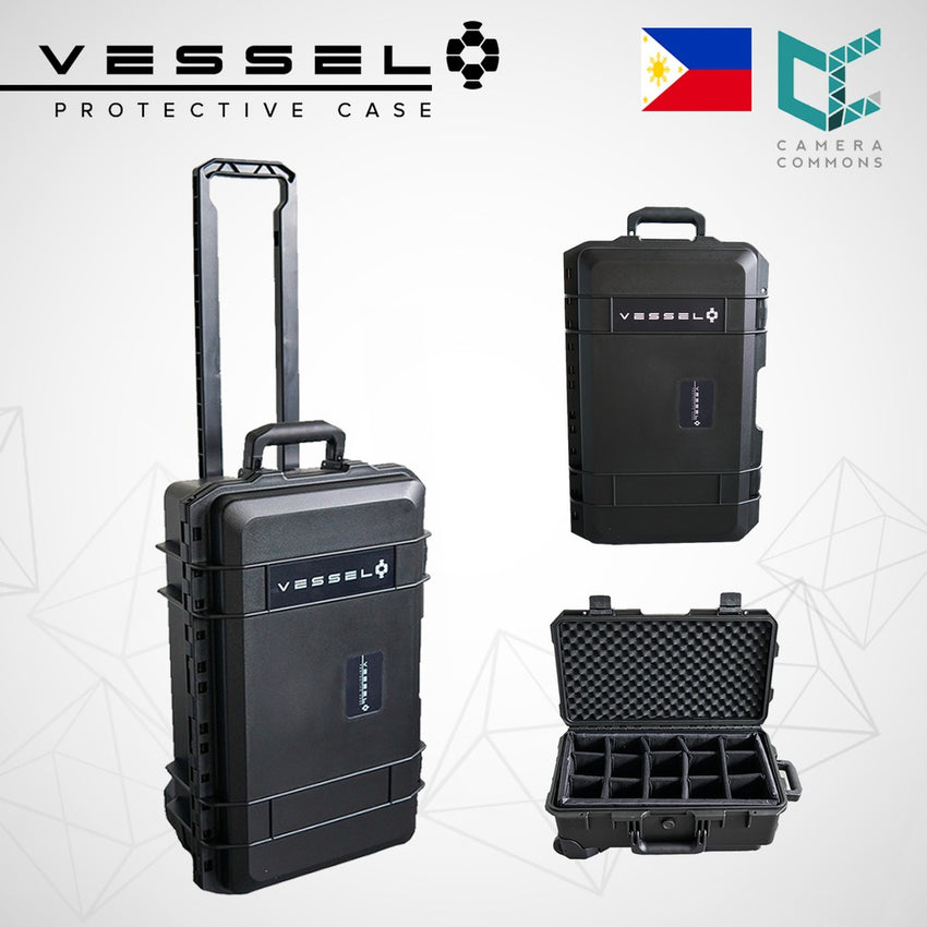 VESSEL CC1 Trolley Hard Case Green Camera Photography Equipment Case (Black)