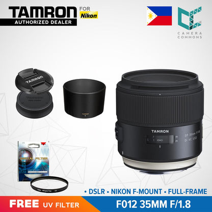 Tamron F012 SP 35mm f/1.8 Di VC USD Prime Lens for Nikon DSLR Nikon F Mount Full Frame