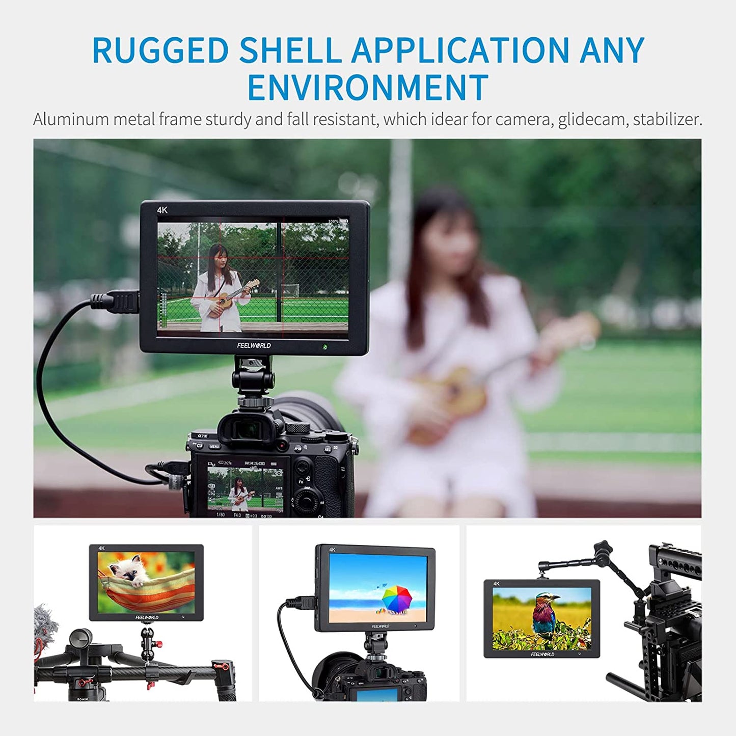 FEELWORLD T7 Plus 7" IPS On-Camera Monitor with 3D LUT Waveform and Vectorscope