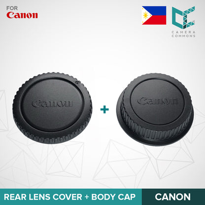 Canon Rear Lens Cover + Front Body Cap for EOS EF DSLR Camera Replacement Cover