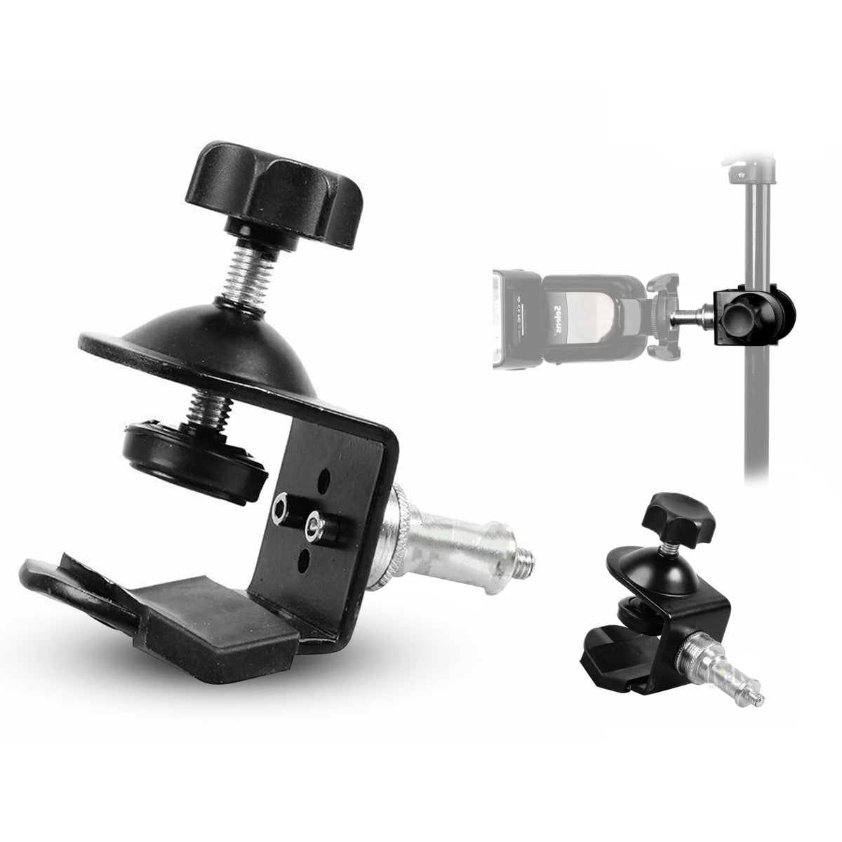 STUDIOMATE SM9 U Clamp Bracket with 1/4" Metal Screw Thread for Studio Photography