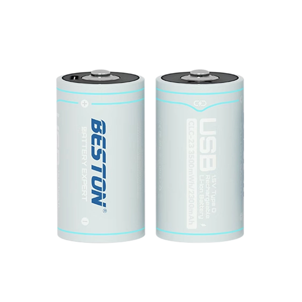 Beston 1pc Type C Size 1.5V Li-ion 3500mwh Type C Rechargeable Lithium Battery CLC-23 with Cable