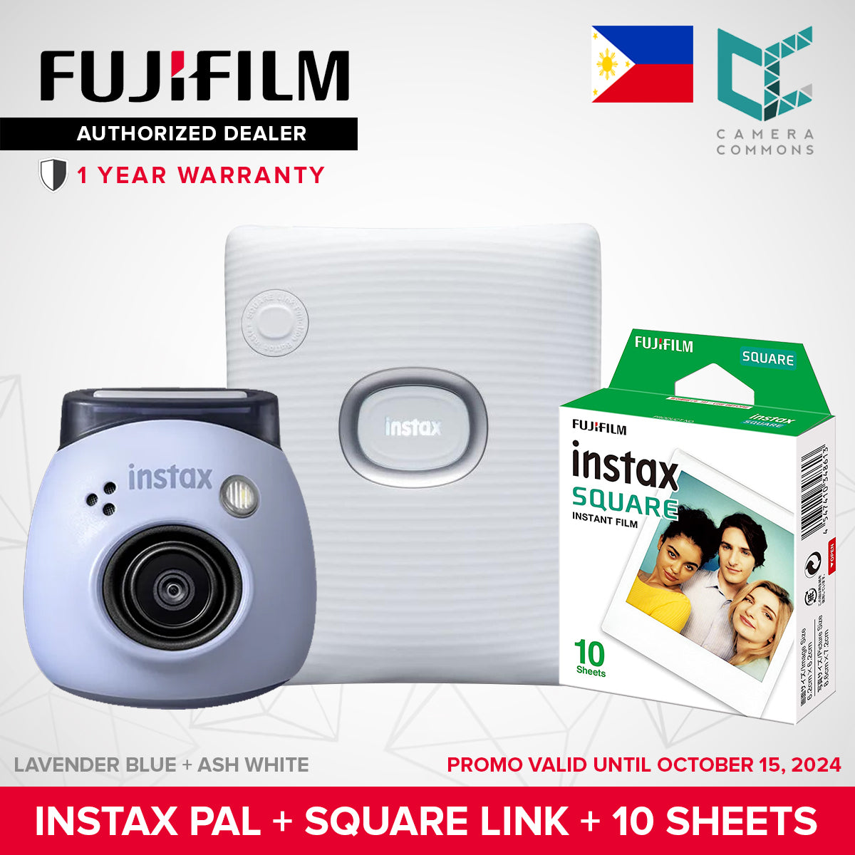 FUJIFILM Instax Pal Digital Camera Only with Detachable Ring Wide Angle Small Tiny Size Bluetooth to App
