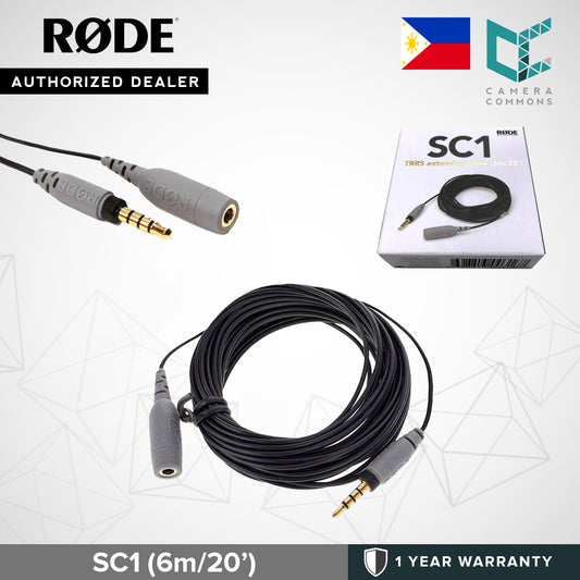 Rode SC1 TRRS Extension Cable For SmartLav Microphone Smartphones 20'