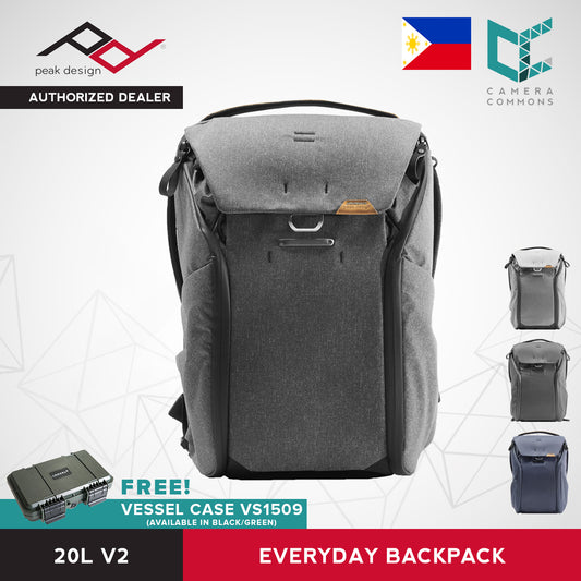 Peak Design Everyday Backpack v2 20L Ash Black Charcoal Midnight Version 2