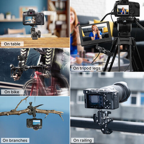 Ulanzi R094 Super Clamp with 2.6" Ball Head Arm Mount Wingnut Fasteners Photo Camera Equipment 2638