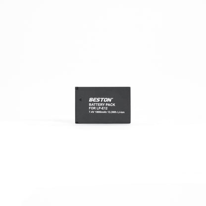 Beston SET LP-E12 LCD Charger + 2 PC Battery 7.4V 1800mAh Canon LPE12